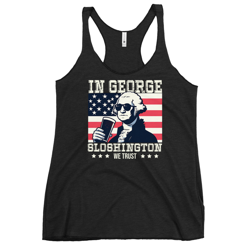 Celebrate with style in our In George Sloshington We Trust Tank for 4th of July. Perfect blend of patriotism & fun, lightweight for summer. Shop now!