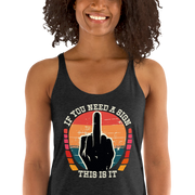 Discover the perfect blend of comfort and style with our If You Need a Sign Racerback Tank. Soft, lightweight, and form-fitting with raw edge seams.