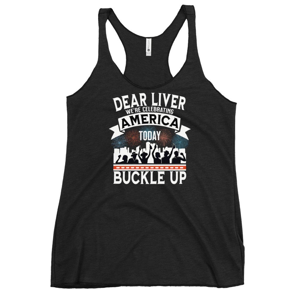 Dear Liver Celebrating America Racerback Tank