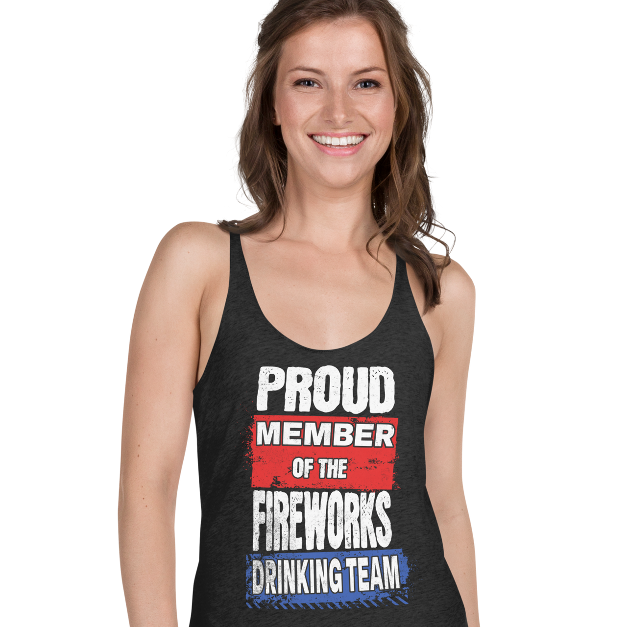 Proud Member Of The Fireworks Drinking Team Women's Racerback Tank