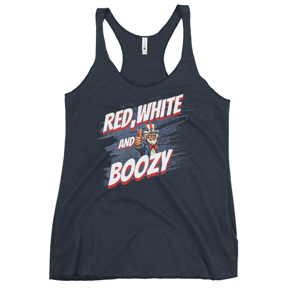 Red White And Boozy Women's Racerback Tank