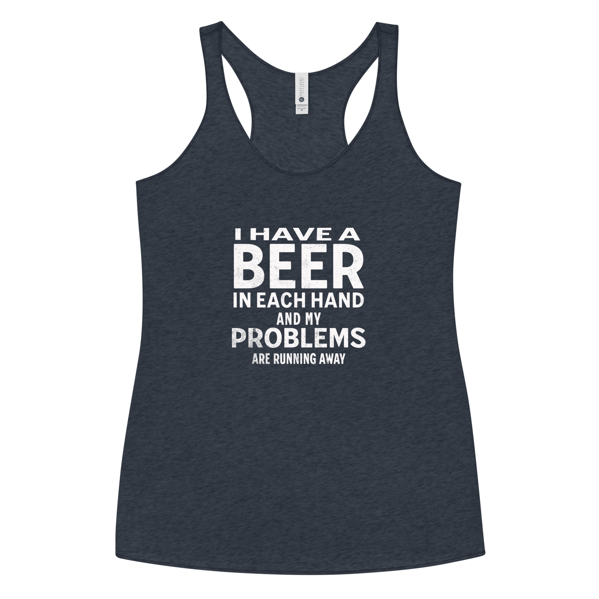 I Have a Beer in Each Hand Women's Racerback Tank