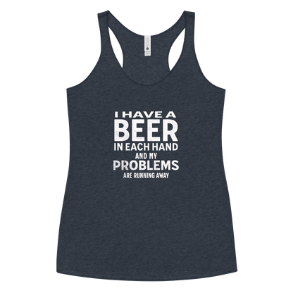 I Have a Beer in Each Hand Women's Racerback Tank