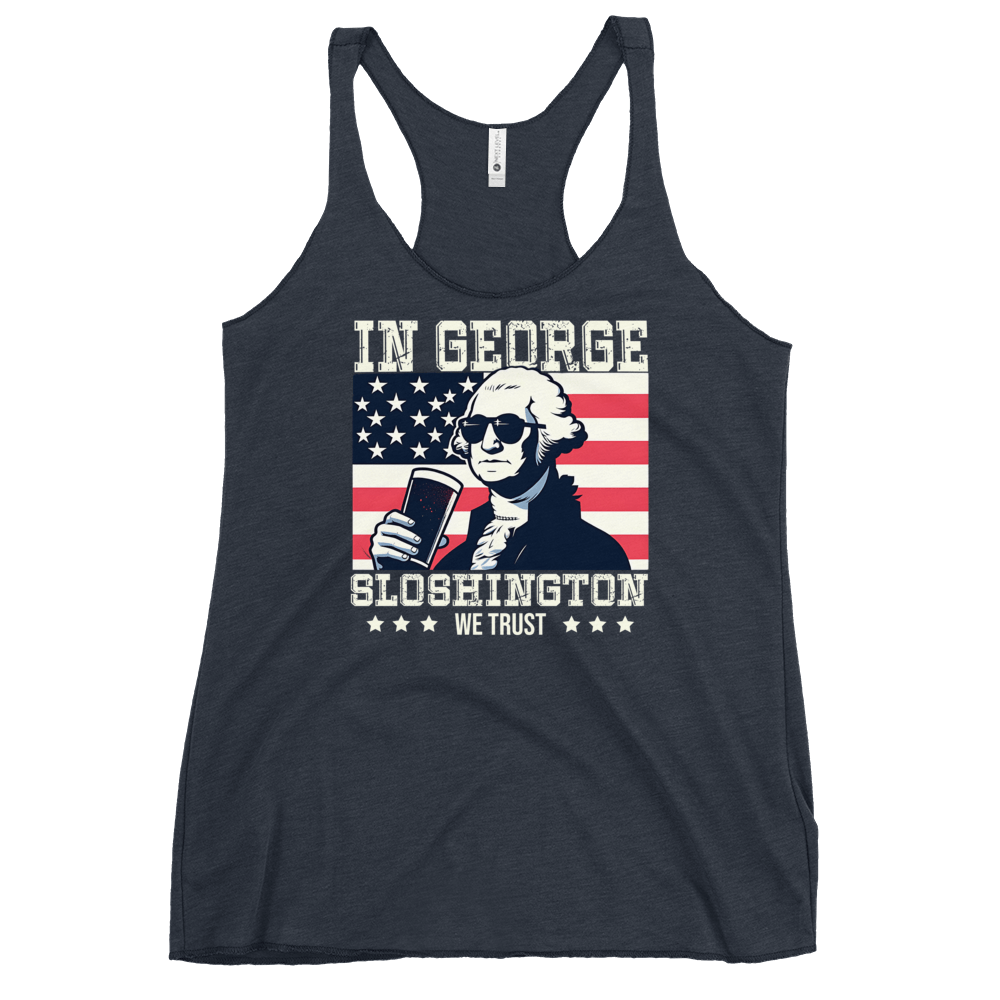 Celebrate with style in our In George Sloshington We Trust Tank for 4th of July. Perfect blend of patriotism & fun, lightweight for summer. Shop now!