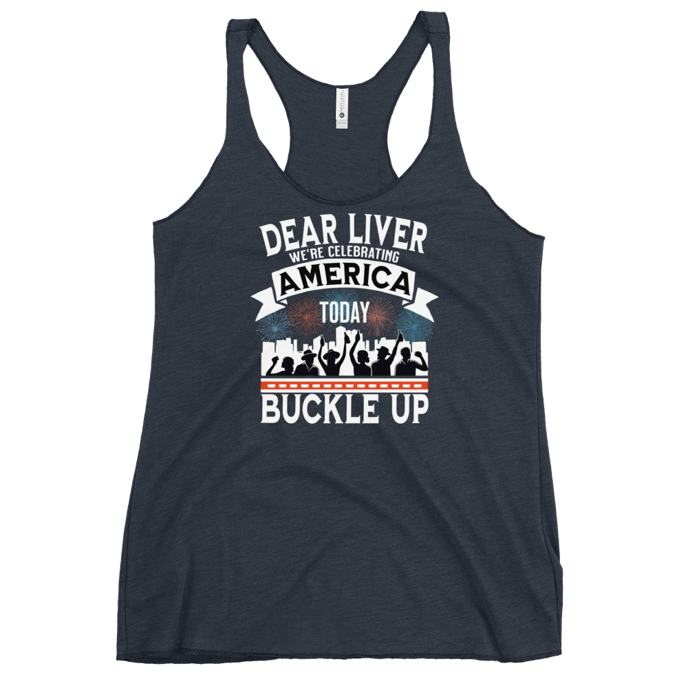 Dear Liver Celebrating America Racerback Tank