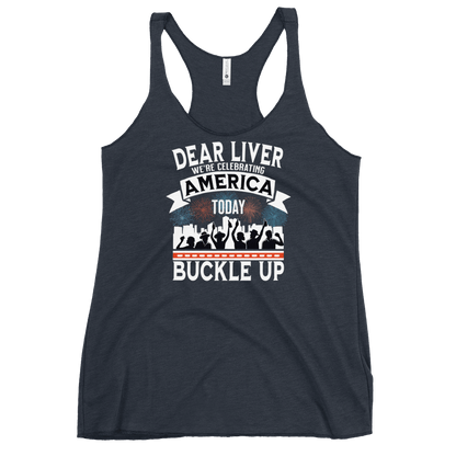 Dear Liver Celebrating America Racerback Tank