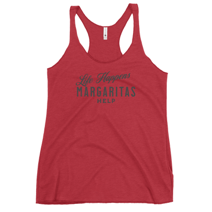 Life Happens Margaritas Help Racerback Tank for Women DRINKING,MARGARITAS,New,RACERBACK TANK,WOMENS Dayzzed Apparel