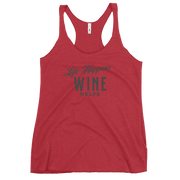 Life Happens Wine Helps Tank | Funny Women's ApparelDiscover our Life Happens Wine Helps racerback tank for women. Perfect blend of humor and comfort with a soft, lightweight design. Shop now!