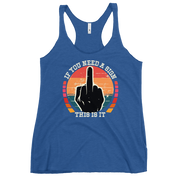 Discover the perfect blend of comfort and style with our If You Need a Sign Racerback Tank. Soft, lightweight, and form-fitting with raw edge seams.