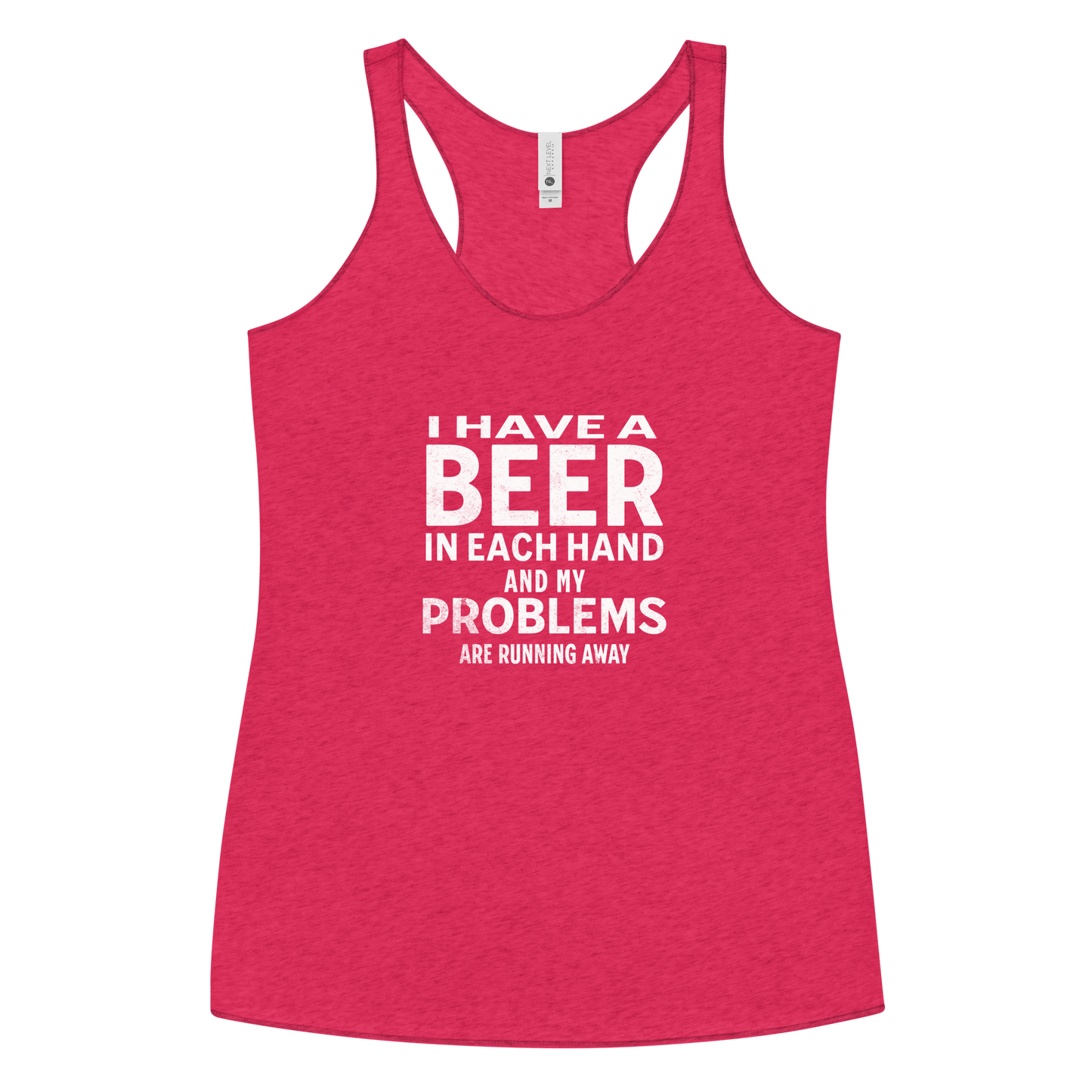 I Have a Beer in Each Hand Women's Racerback Tank