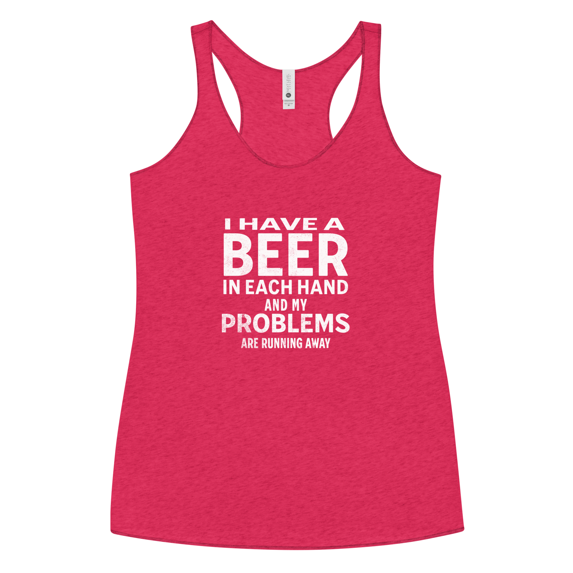 I Have a Beer in Each Hand Women's Racerback Tank