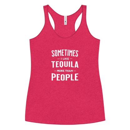 Sometimes I Like Tequila Racerback Tank | Soft Women's Top DRINKING,New,RACERBACK TANK,SPRING BREAK,WOMENS
