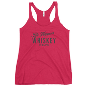 "Life Happens Whiskey Helps" - Funny Women's Tank Top DRINKING,New,RACERBACK TANK,WHISKEY,WOMENS Dayzzed Apparel