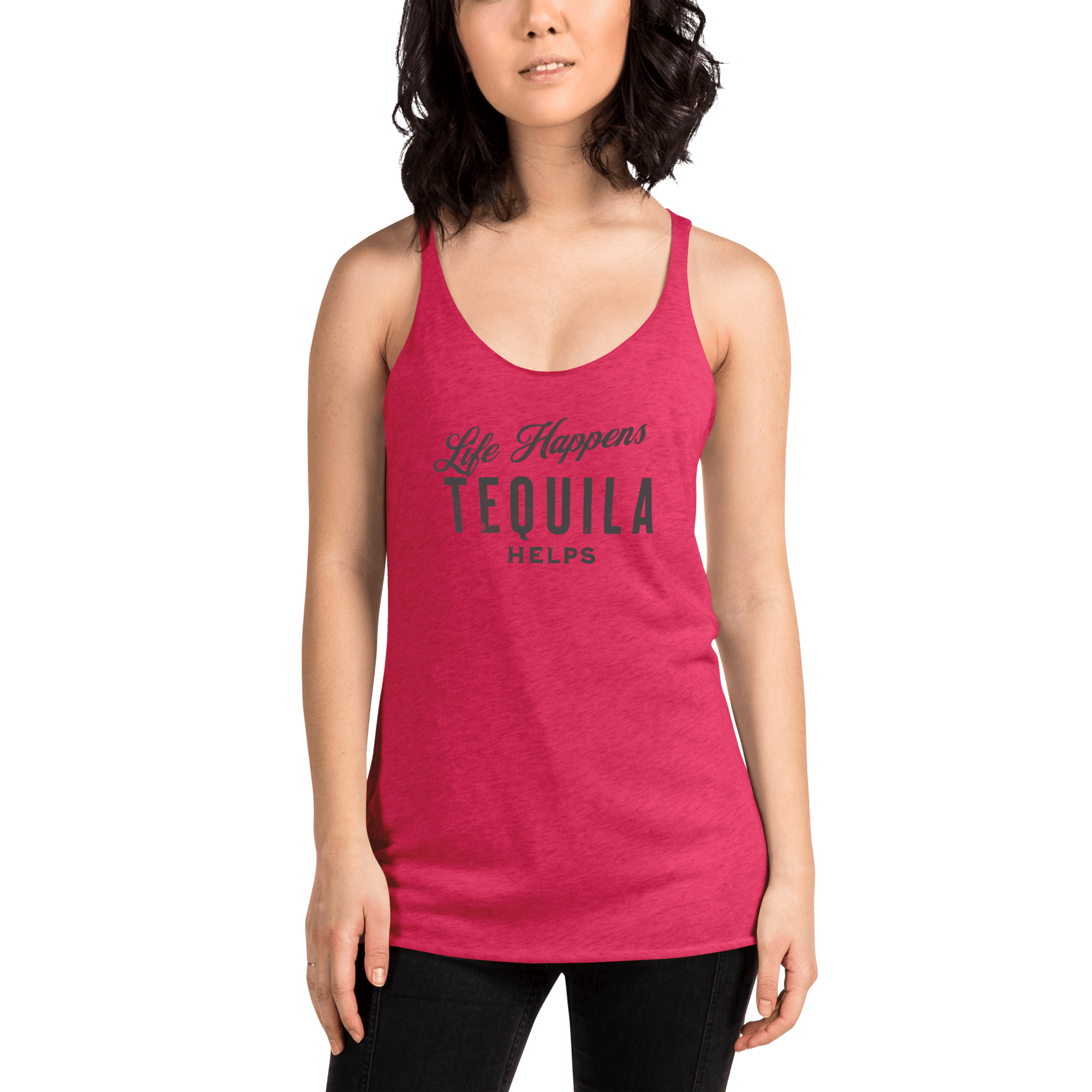 Life Happens Tequila Helps Tank | Women's Racerback DRINKING,New,RACERBACK TANK,TEQUILA,WOMENS Dayzzed Apparel