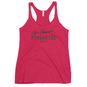 Life Happens Margaritas Help Racerback Tank for Women DRINKING,MARGARITAS,New,RACERBACK TANK,WOMENS Dayzzed Apparel