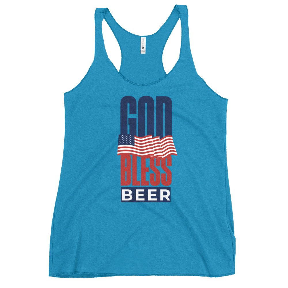 God Bless Beer Women's Racerback Tank