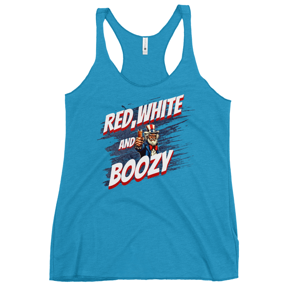 Red White And Boozy Women's Racerback Tank