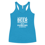 I Have a Beer in Each Hand Women's Racerback Tank