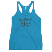 Life Happens Beer Helps Tank for Women | Comfy & Edgy BEER,DRINKING,New,RACERBACK TANK,WOMENS Dayzzed Apparel