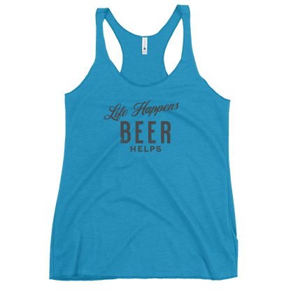 Life Happens Beer Helps Tank for Women | Comfy & Edgy BEER,DRINKING,New,RACERBACK TANK,WOMENS Dayzzed Apparel