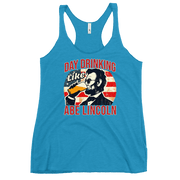 Get ready for July 4th with our Day Drinking Like Abe Lincoln Racerback. Perfect for BBQs & showing off your patriotic pride in style!